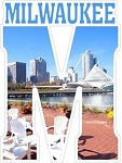  Milwaukee Capital M Collage Design Fridge Magnet